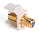 Leviton 40831-BT QuickPort F-Type Adapter, Gold-Plated, Light Almond