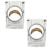 San Diego Chargers - NFL 2oz Square Shot Glass Set (White) - 2 Pack