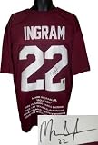 Mark Ingram Autographed/Hand Signed Alabama Crimson Tide Maroon Custom Jersey w/ Embroidered Stats s