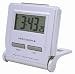 Precision MSF Radio controlled LCD Silver case Travel alarm clock with calendar