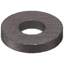 Ceramic Ring Magnets, 0.689" Outer Diameter, 0.296" Inner Diameter, 0.118" Thick (Pack of 6)