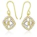 Extra 20% Off Sterling Silver Two-Tone White Sapphire Fancy Earrings