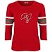 Tampa Bay Buccaneers Shirt : Tampa Bay Buccaneers Ladies Red Devoted Fan Vintage 3/4 Sleeve Premium