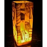 Egyptian Alabaster Inline Rotary Mosaic Lamp