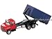 Boley HO Scale 2003 GMC Topkick 3-Axle Roll On/Off Dumpster - Red/Blue