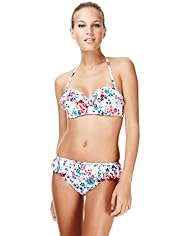 Floral Underwired Bandeau Bikini Top