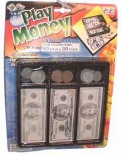 Play Money Pretend Cash Tray