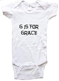 G IS FOR GRACE / Hurry Up - Name-series - White or Pink Onesie / Baby T-shirt