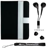 Amazon Kindle Melrose Canvas Cover (Fits 6" Display, 2nd Generation Kindle Only) + Indlues a 4-Inch Determination Hand Strap + Hi-Fi Noise-Reducing Ear Buds Earphone set