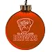 Pack of 2 NFL Cleveland Browns Glass Ball Christmas Ornaments 4