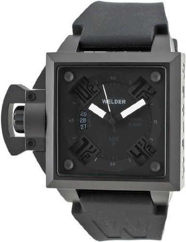 Welder Men's K25B-4503 K25B Analog Black Ion-Plated Stainless Steel Square Watch