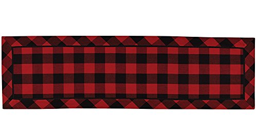 Buffalo Check Table Runner Red & Black 14.5 x 50.5 inches