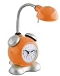 Kinder Schreibtischlampe RAUL mit Uhr 1x 20W Lampe orange