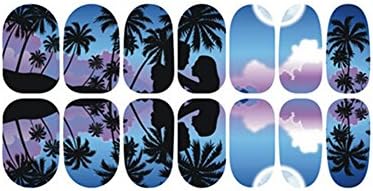 Generic 14pcs Luminous Glow Starry Sky Nail Art Stickers