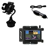 Auto Cup Holder with Car Charger for the Garmin Nuvi 765TFM - uses Gomadic TipExchange Technology