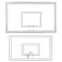 FT230 First Team 60in x 36in Tempered Glass Basketball Backboard
