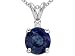 1.12 cttw Genuine Round Sapphire Pendant in 14k White Gold LIFETIME WARRANTY