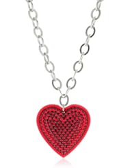 Tarina Tarantino "Classic" Siam Over-Sized Heart Pendant Necklace
