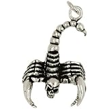 Skull Scorpion - Pendant Necklace Sterling Silver