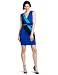 Vince Camuto Women's Colorblock Grecian Dress, Blue Night, 4