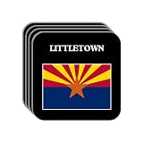 US State Flag - LITTLETOWN, Arizona (AZ) Set of 4 Mini-Mousepad Coasters