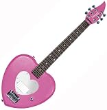 Daisy Rock Debutante Heartbreaker Short Scale Pink Heart Electric Guitar - B0002D06UE