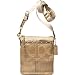 Coach Signature Stripe Studded Stripe Swing Messenger Bag Gold