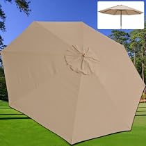 Reviews Tan 13ft Outdoor Patio Umbrella Replacement Top