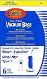 Riccar Supralite / Simplicity Type F Vacuum Bags- 6 pack