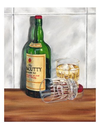 Scotch on the Rocks I Stretched Canvas Poster Print by Jennifer Goldberger, 30x40