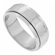 Stainless Steel Roman Numeral Spinner Ring