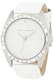 French Connection Women's FC1008W White Leather Strap Stainless Steel Watch