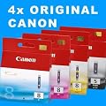 4 ORIGINAL Canon Patronen Pixma iP3300 iP3500 MP520