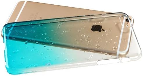 iCosow™ 4.7" iPhone 6 Protective Cases - Clear 3D Waterdrop Raindrop Back Cover Cases for Apple iPhone 6 4.7"-Blue