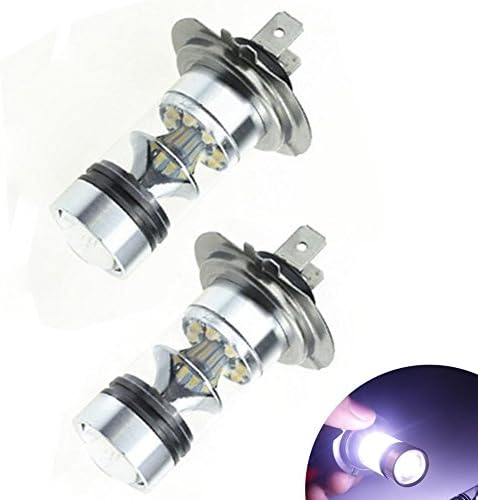 RYDELL 2 x H7 100W Cree LED Projector Fog Tail Driving Car Head Light Lamp Bulb White Super Bright