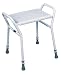 Strood Height Adjustable White Shower Stool (Clip On Top) Designed For Heavy Use