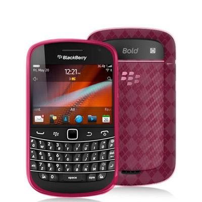 Hot Pink TPU Candy Rubber Case Cover for Blackberry Bold Touch 9900 / 9930 by Electromaster