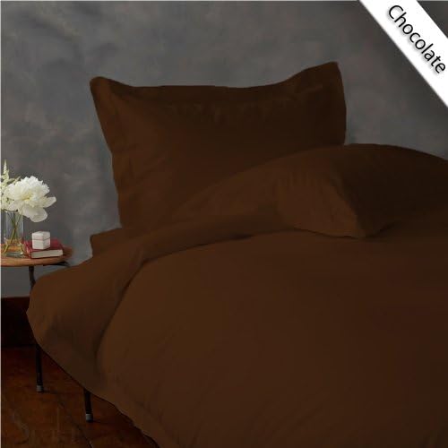 Classic Hotel Quality 3PC Duvet Set 2000 Thread Count Twin 100% Microfiber Chocolate Solid by Anky Bedding