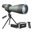 BARSKA Benchmark 25-125x88 Waterproof  Straight Spotting Scope (Includes Handheld Tripod, Table Top Tripod, Soft Carrying Case, Hard Case)