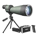 Barska AD11182 Benchmark 25-125x88 Waterproof Straight Spotting Scope, Includes Handheld Tripod, Table Top Tripod, Soft Carrying Case, Hard Case (Green/ Black)
