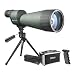 BARSKA Benchmark 25-125x88 Waterproof  Straight Spotting Scope (Includes Handheld Tripod, Table Top Tripod, Soft Carrying Case, Hard Case)