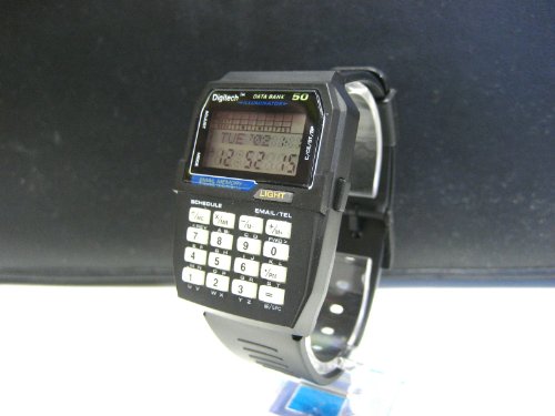 cyber Monday VINTAGE RETRO BLACK DATA BANK ILLUMINATOR DIGITAL MULTIFUNCTION SPORT WATCHB009K7ILY6