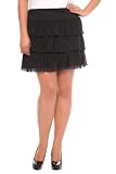 Torrid Plus Size Black Lurex Tiered Mini Skirt