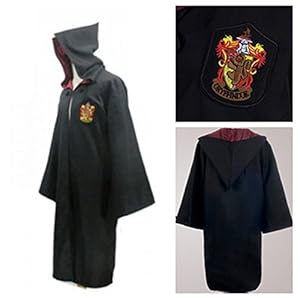Harry Potter Youth Adult Robe Cloak Gryffindor School L with Free Tattoo