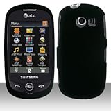 Black Hard Plastic Rubberized Case Cover for Samsung A927 Flight II