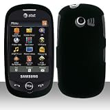 Black Hard Plastic Rubberized Case Cover for Samsung A927 Flight II