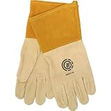 MIG Welding Gloves Medium (Top Grain Pigskin)- Used for Mig Welding. Heavyweight top grain pigskin resists oil, water, and wear. Thicker leather for longer wear and heat resistance. 4 Cuff for added protection. Reinforced Seams. Kevlar Sewn., with Hand