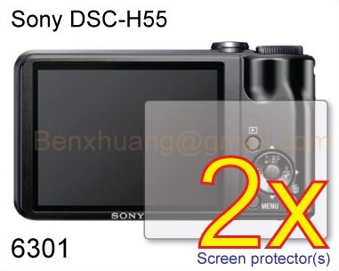 2x Sony CyberShot DSC-H55 DSC-HX5V Digital Camera Premium Clear LCD Screen Protector, no cutting is required! Exact fit and satisfaction guaranteed!