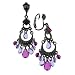 Jewelry : Violet Hues Mini-Chandelier Earrings Clip On