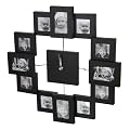 Designer Habitat - Family Time Fotorahmen Bilderrahmenuhr Uhr Aluminium Schwarz F�r 12 Fotos